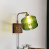 Japanese style retro glass bedroom bedside wall lamp