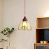 Wabi-sabi style bedroom bedside French glass restaurant small chandelier