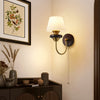 Vintage solid wood bedroom wall lamp