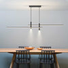 Minimalist one-word long strip chandelier