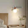 Cream style movable bedside wall lamp