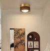 Retro solid wood corridor LED ceiling light