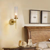 Full copper glass bedside aisle wall lamp