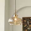 Vintage Bauhaus Glass Chandelier