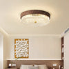 American retro round glass bedroom ceiling lamp