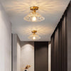 Copper glass corridor ceiling lamp