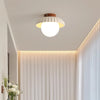 Creative round ball straw hat ceiling lamp