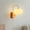 Creative cotton shape solid wood wall lamp