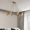 Retro golden wrought iron chandelier