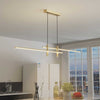 Minimalist one-word long strip chandelier