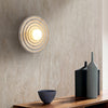 Nordic resin circle corrugated wall lamp