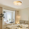 American retro round glass bedroom ceiling lamp