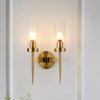 Full copper glass bedside aisle wall lamp