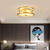 Copper bedroom ceiling lamp