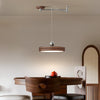 Walnut wood grain ceiling lamp with movable swing arm