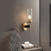 Full copper glass bedside aisle wall lamp