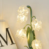 French flower table lamp