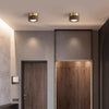 Retro solid wood corridor LED ceiling light