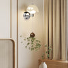 Cream style creative eggshell bedroom bedside wall lamp