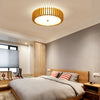 Japanese style solid wood round ceiling lamp