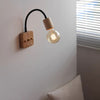 Retro rotatable bedside wall lamp