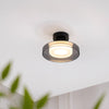 Italian style minimalist glass entrance corridor background wall lamp