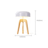 Solid wood tripod table lamp