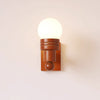 Medieval style solid wood ball wall lamp