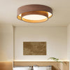 Japanese walnut color double-layer ceiling lamp