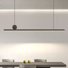 Nordic simple LED long strip restaurant chandelier