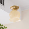 All copper lily of the valley flower aisle ceiling lamp