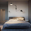 Retro personality long pole rotatable wall lamp