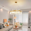 French light luxury LED living room crystal chandelier