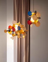 Colorful solid wood creative chandelier