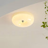 French style cream wind glass ceiling light