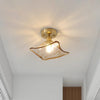 American retro aisle glass ceiling lamp