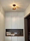 Walnut grain glass corridor ceiling lamp