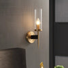 Full copper glass bedside aisle wall lamp