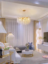 Creative golden tree branch crystal living room bedroom chandelier