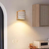 Yellow Travertine Solid Wood Wall Lamp