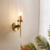 Full copper glass bedside aisle wall lamp