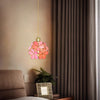 Japanese style glass petal chandelier