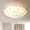 Cream silk bedroom ceiling lamp