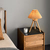 Japanese style pleated bedside table lamp