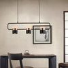 Nordic creative long strip dining pendant light