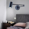 Nordic long pole foldable rotating wall lamp