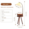 Retro solid wood floor lamp