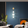 All copper sphere bedroom bedside wall lamp