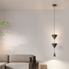 Minimalist conical bedroom bedside background wall chandelier