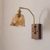 Vintage Walnut Corridor Bedside Wall Lamp